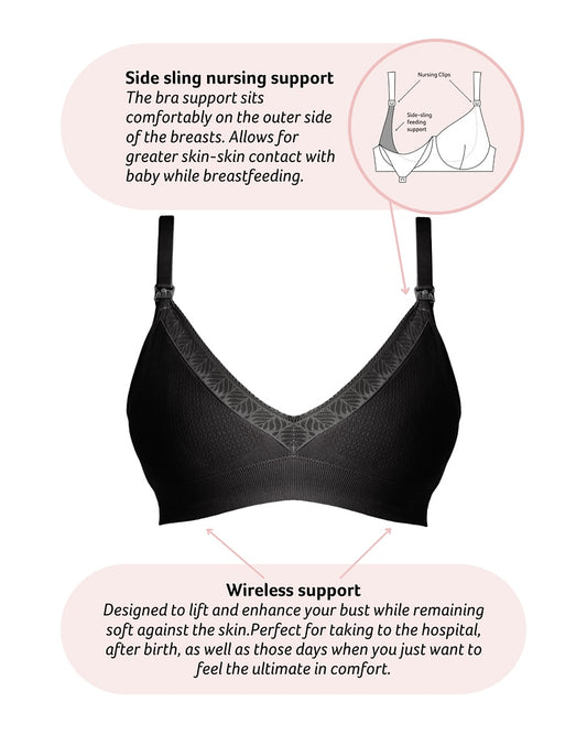 Caress Bamboo Nursing Bra | Hot Milk Seamless Wire-Free