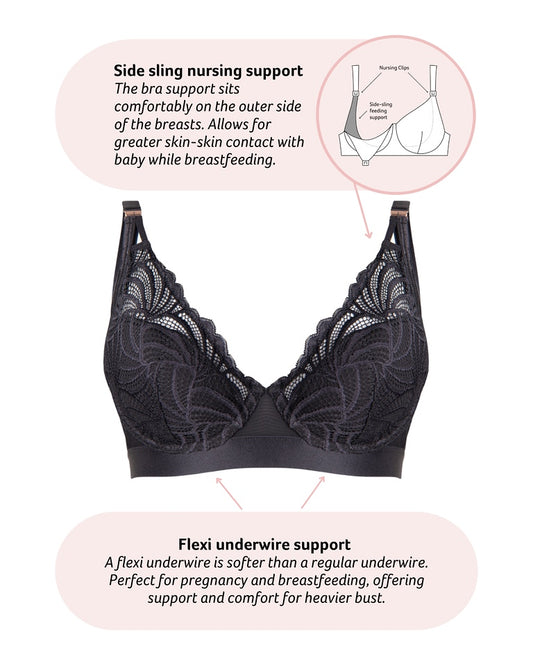 Warrior Plunge Nursing Bra | Hot Milk Flexi-Wire Contour Cup