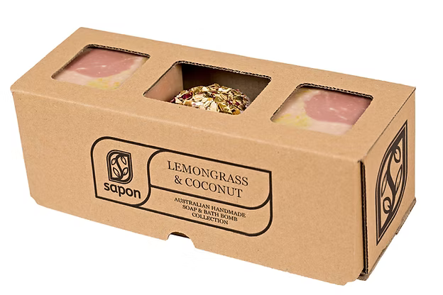 Lemongrass & Coconut Soap and Bath Bomb Gift Box