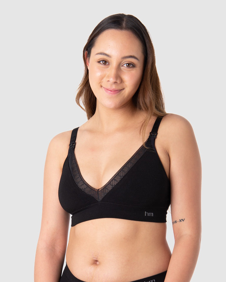 Caress Bamboo Nursing Bra Black