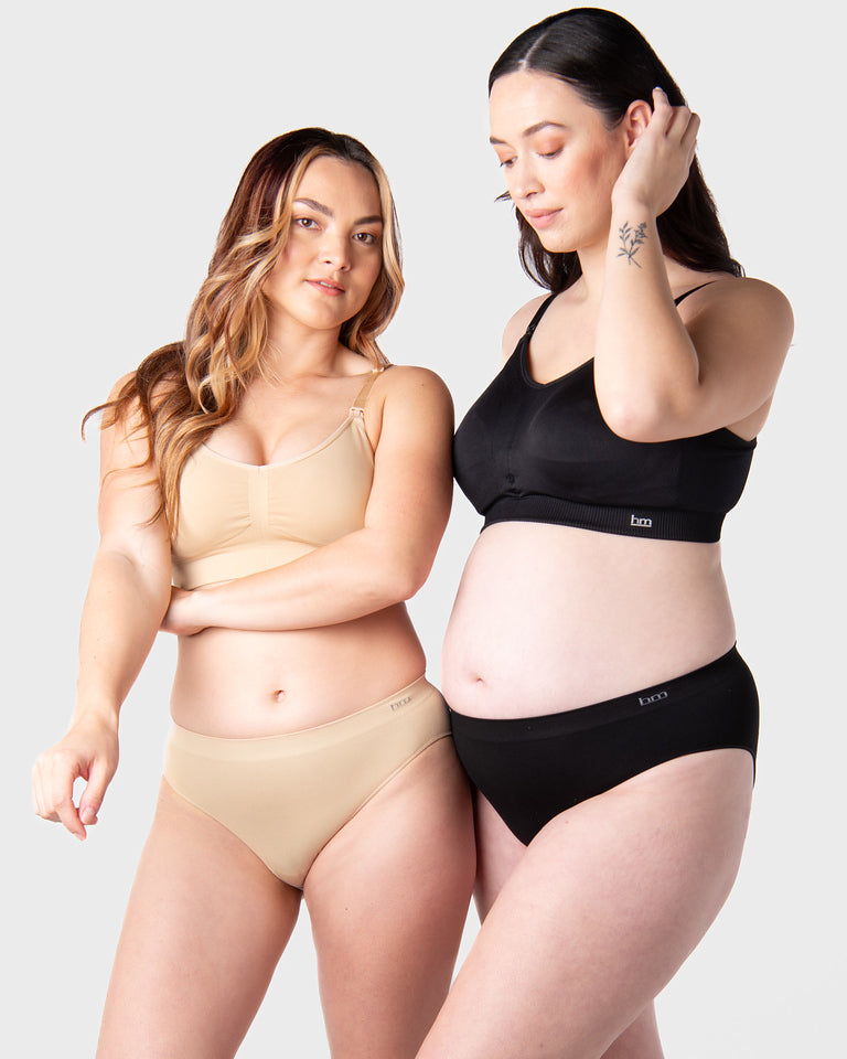 Bamboo Maternity Brief 2-Pack | Hot Milk Seamless Underwear