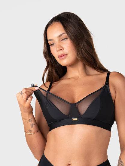 Hot Milk Lingerie - Flawless Plunge Nursing Bra Black