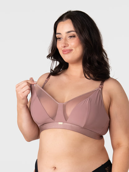 Hot Milk Lingerie - Flawless Plunge Nursing Bra Rose Dust