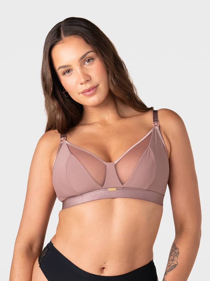 Hot Milk Lingerie - Flawless Plunge Nursing Bra Rose Dust