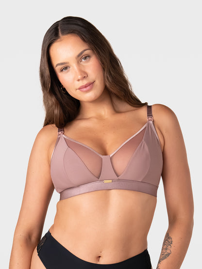 Hot Milk Lingerie - Flawless Plunge Nursing Bra Rose Dust